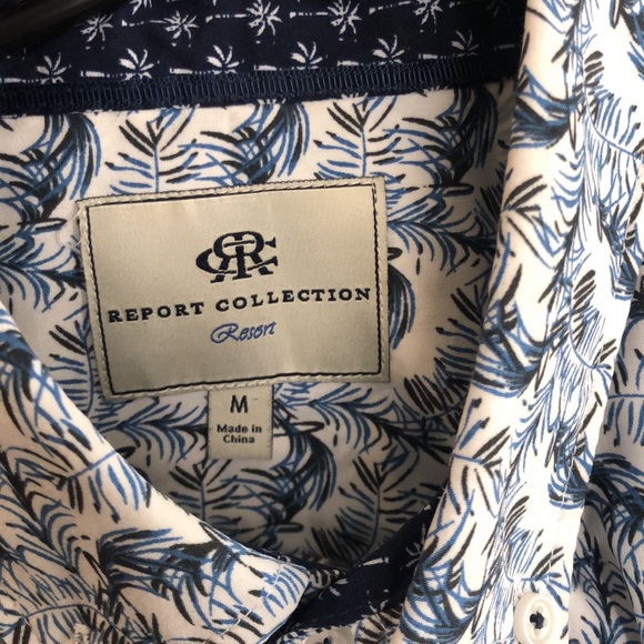 Micro stretch palm printed short sleeve shirt from Heritage. - Picture 3 of 3